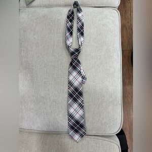 Express Checkered Tie in Black, Gray, and White